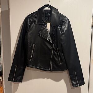 Francesca's Collections Black Leather Jacket